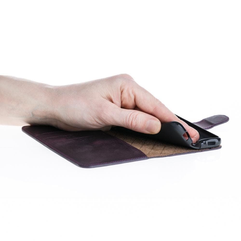 Phone Case Wallet Folio Case with ID slot for Samsung Galaxy S8 Plus - Antic purple Bouletta Shop