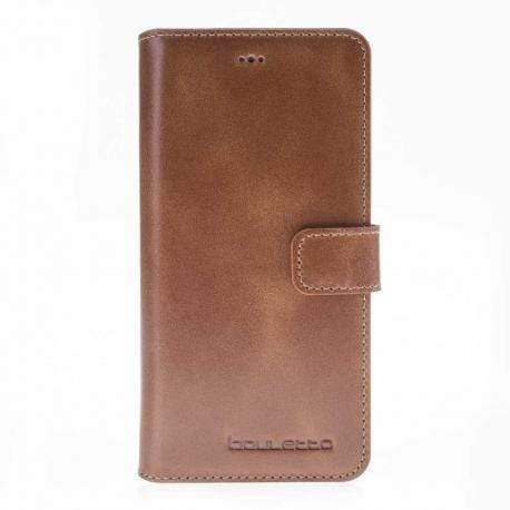 Phone Case Wallet Folio Leather Case with ID slot For HTC10 - Rustic Tan Bouletta Case