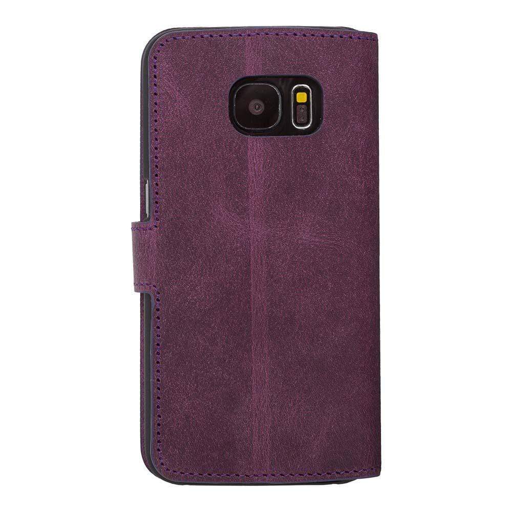 Phone Case Wallet Folio Leather Case with ID slot for Samsung Galaxy  S7 Edge - Antic Purple Bouletta Shop