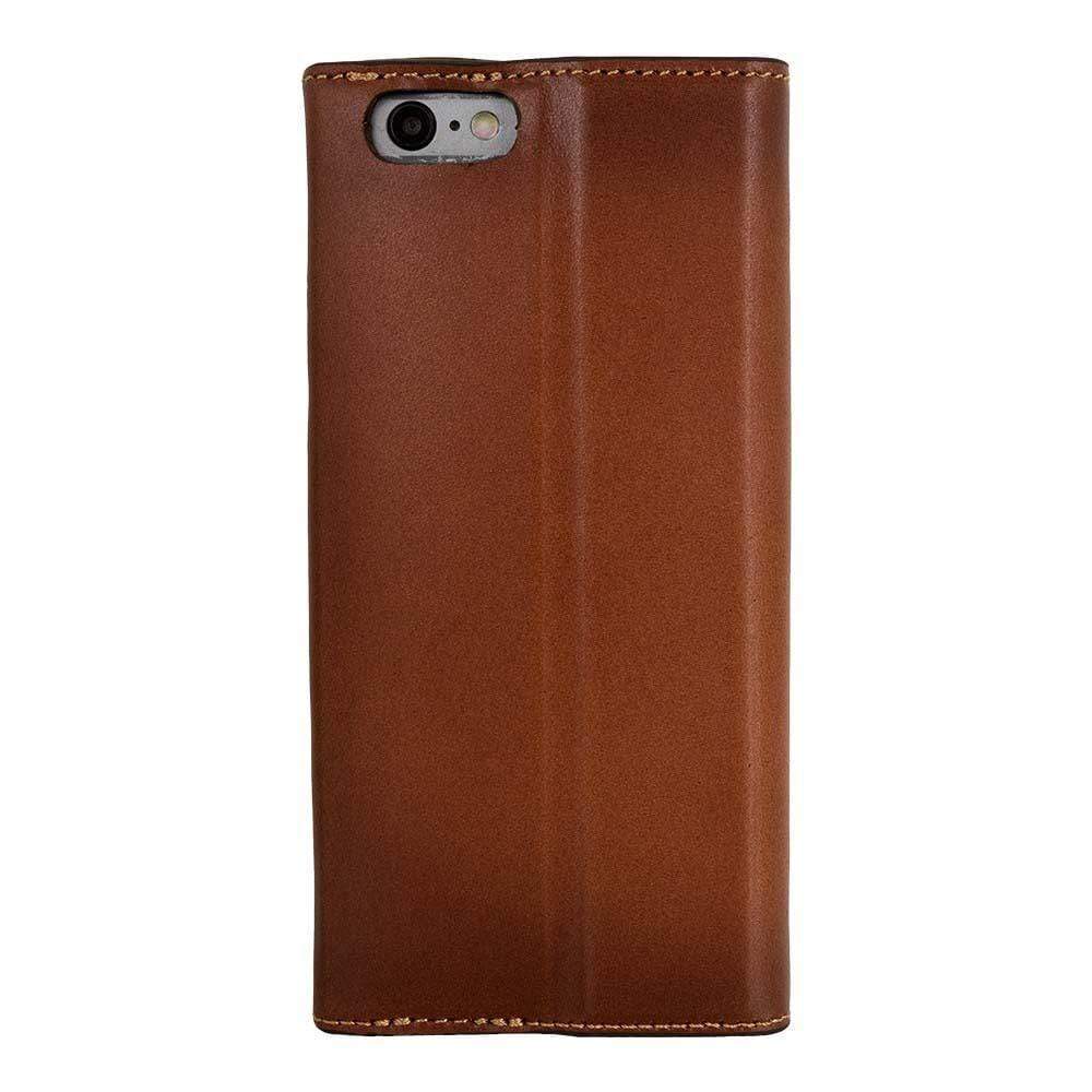 Phone Case Wallet Halfway Leather Case for Apple iPhone 6/6S -  Rustic Tan with Effect Bouletta Shop