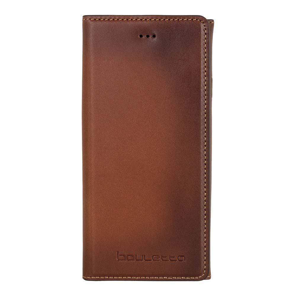 Phone Case Wallet Halfway Leather Case for Apple iPhone 6/6S -  Rustic Tan with Effect Bouletta Shop