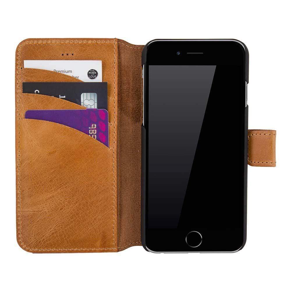 Phone Case Wallet Leather Case for Apple iPhone 6/6S - Crazy Orange Bouletta Case