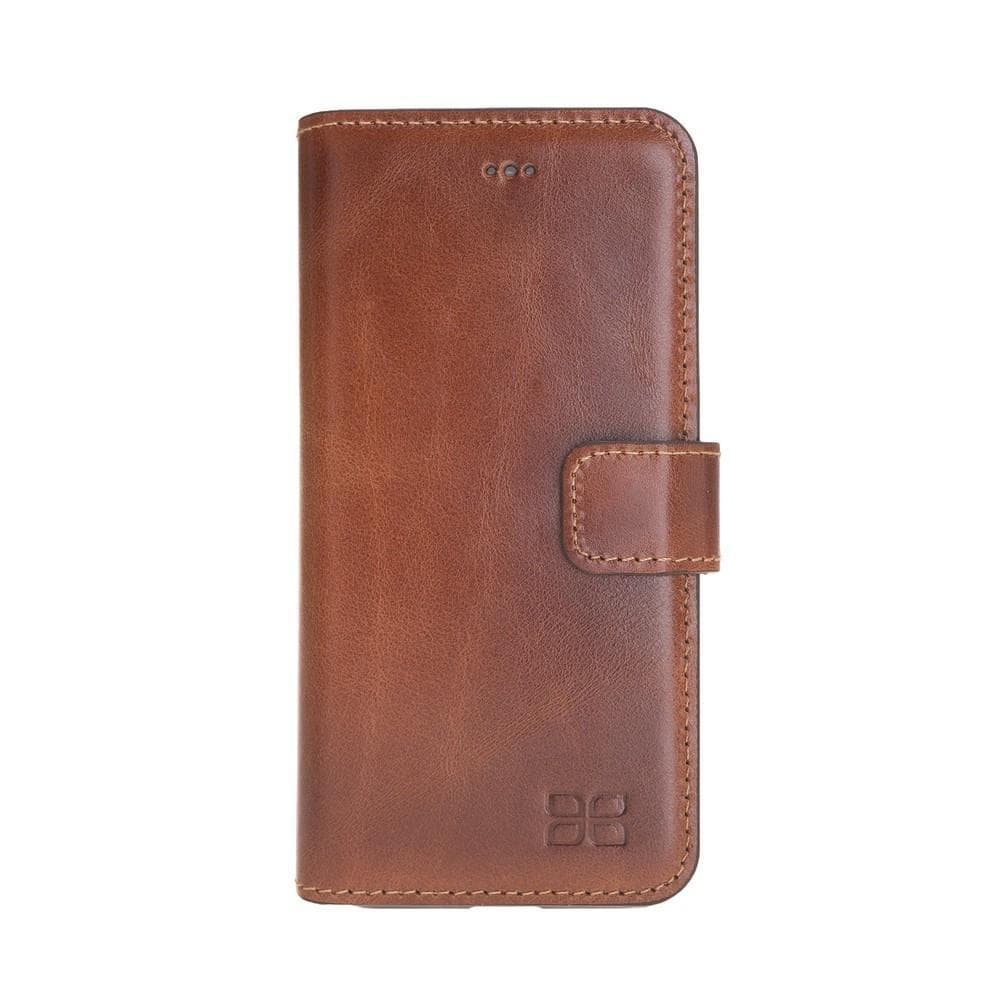 Phone Case Wallet Leather Case New Edition with ID slot for Apple iphone SE2/7/8 - Rustic Burnished Tan Bouletta Shop