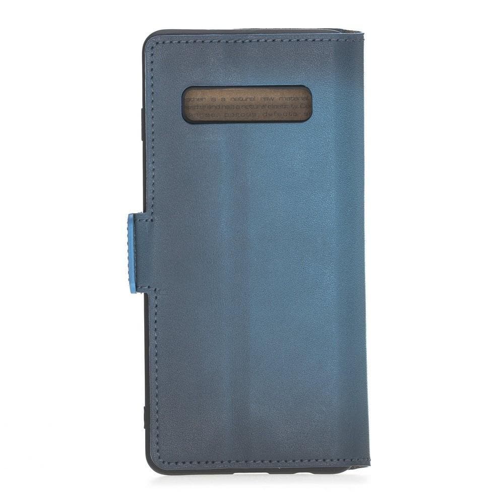 Phone Case Wallet Leather Case New Edition with ID slot for Samsung S10 - BRN Burnished Navy Blue Bouletta Shop