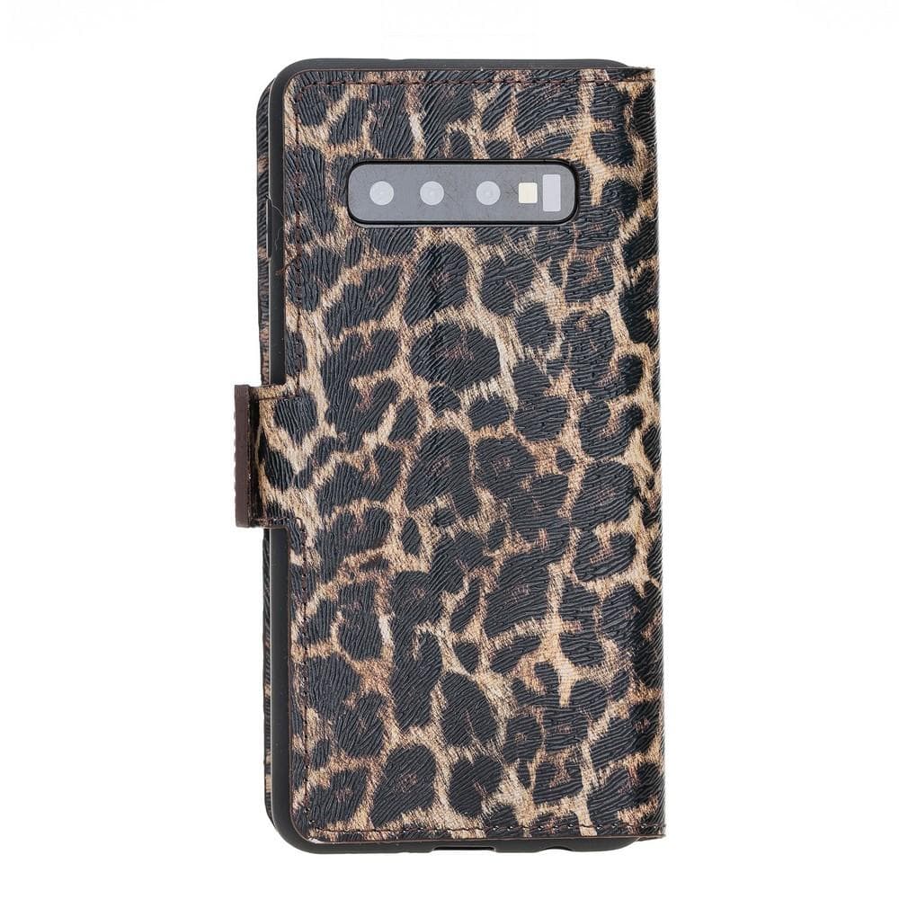 Phone Case Wallet Leather Case New Edition with ID slot for Samsung S10 - Leopar Bouletta Shop