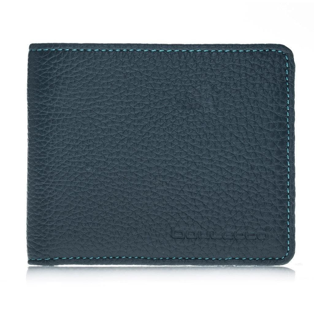 Pier Handmade and Personalised Genuine Leather Wallet for Men's Floater Turqoise Bouletta LTD