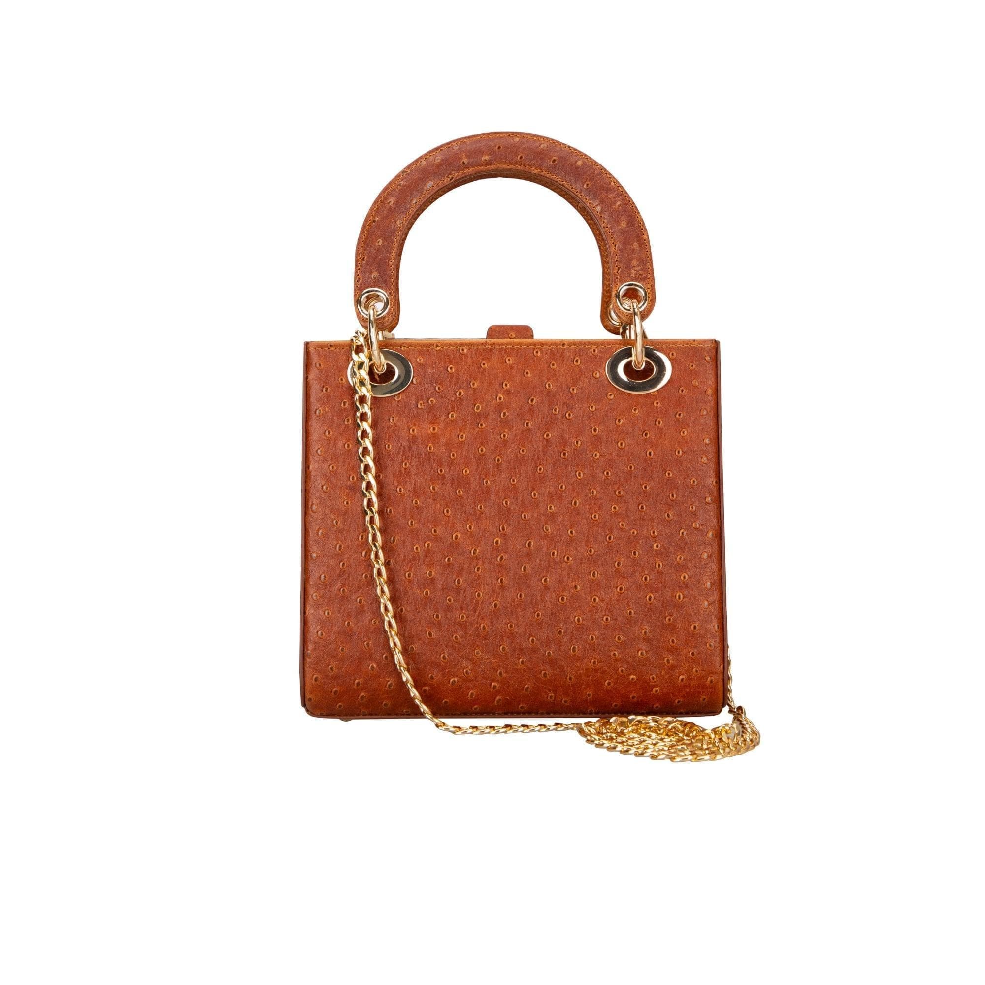 Pinny Geniune Leather Women’s Bag Tan Ostrich Bouletta LTD