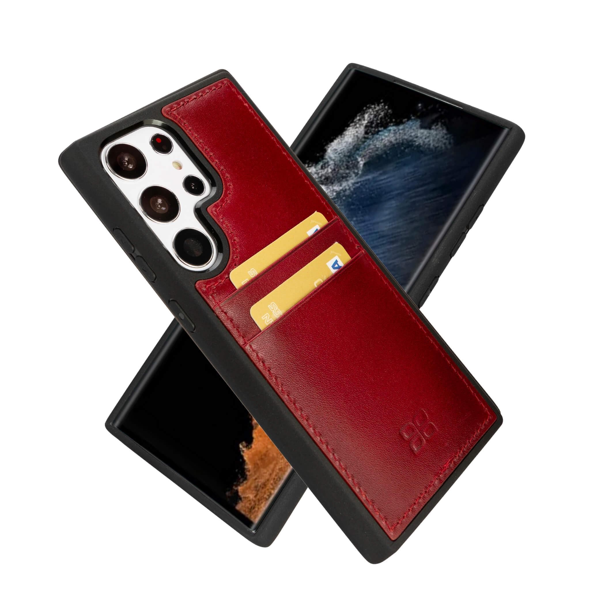 Samsung Galaxy S24 Series Leather Case with Card Holder - FXCP Galaxy S24 / Red Bouletta LTD