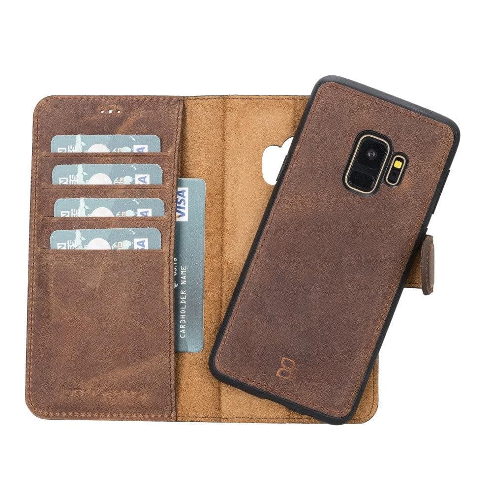 Samsung Galaxy S9 Series Leather Detachble Magic Wallet Case - MW Samsung S9 / Antic Brown Bouletta LTD