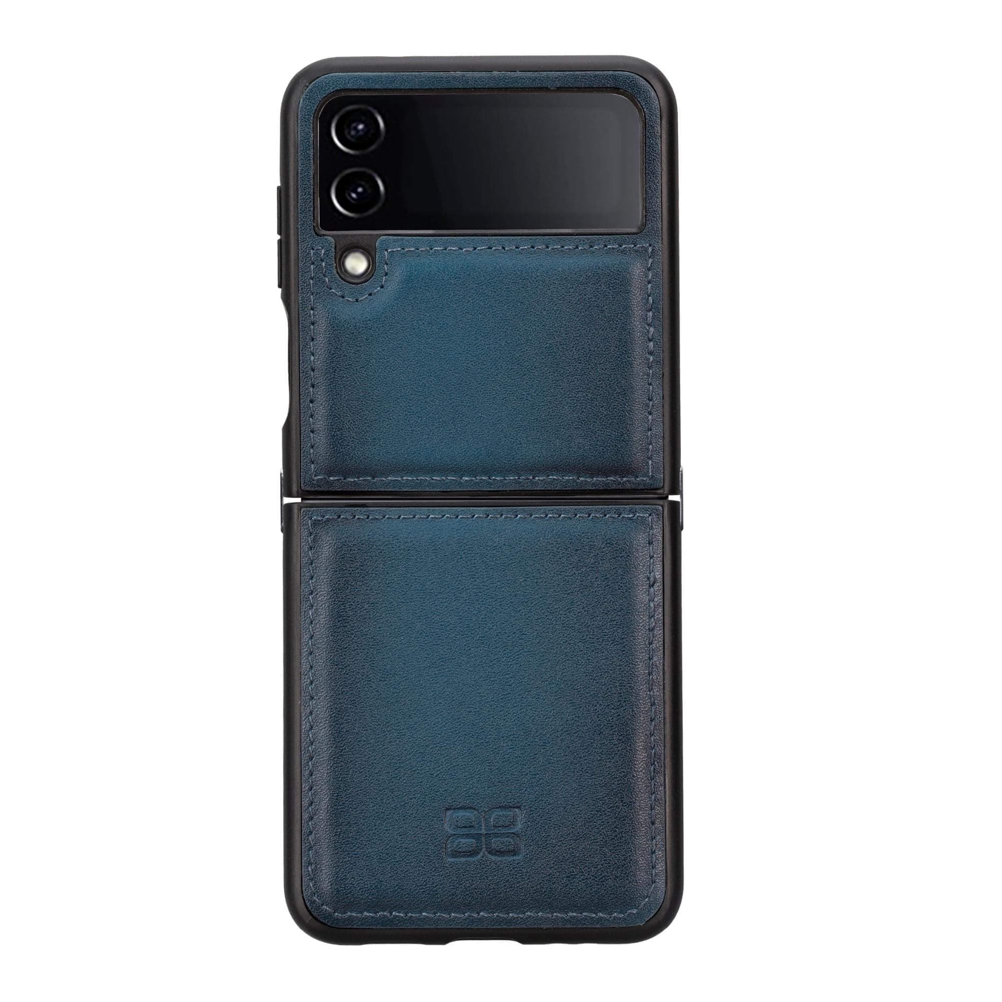 Samsung Galaxy Z Flip 5 Leather Back Cover Case - FXC - Pre Order Blue / Samsung Galaxy Z Flip 5 Bouletta LTD