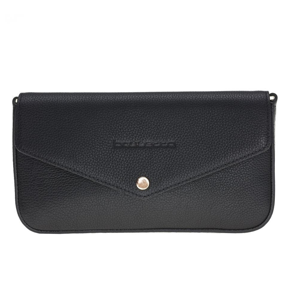 Tria Leather Women Clutch Bag Black Bouletta LTD