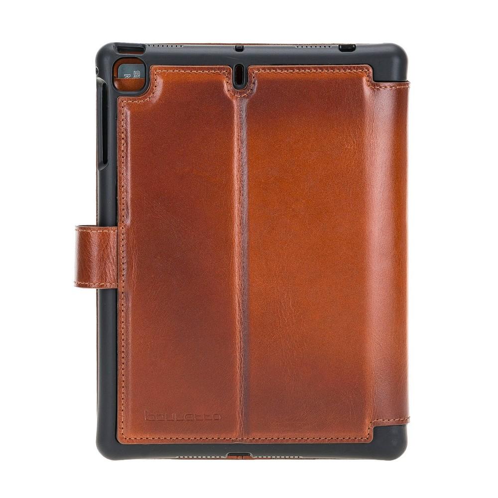Wallet Case Eto Magnetic Detachable Leather Wallet Case for iPad Mini 5 - Rustic Tan with Effcet Bouletta Shop