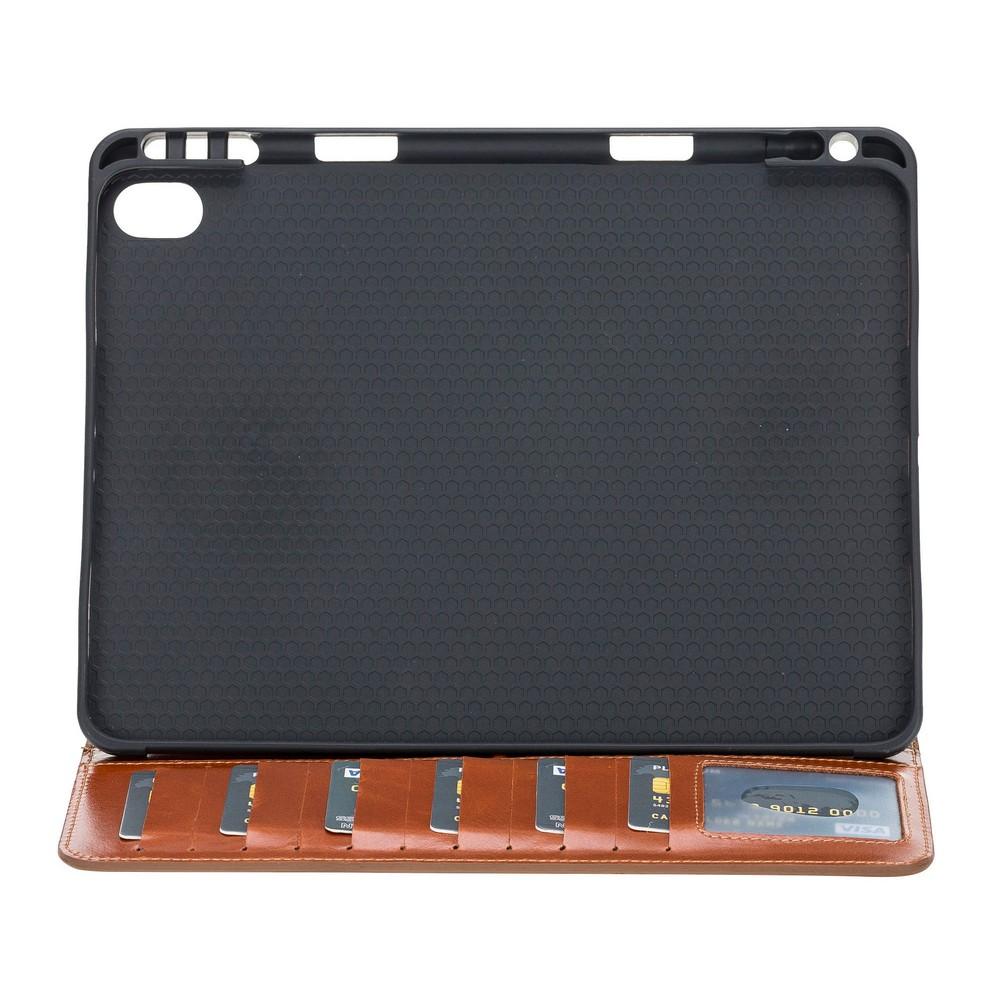 Wallet Case Eto Magnetic Detachable Leather Wallet Case for iPad Pro 11" - Rustic Tan with Effect Bouletta Shop