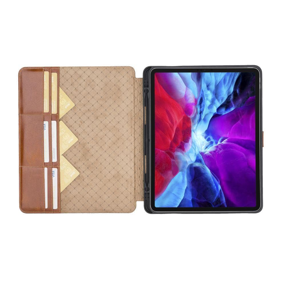 Wallet Case Eto Magnetic Detachable Leather Wallet Case for iPad Pro 11" - Tan Bouletta Shop
