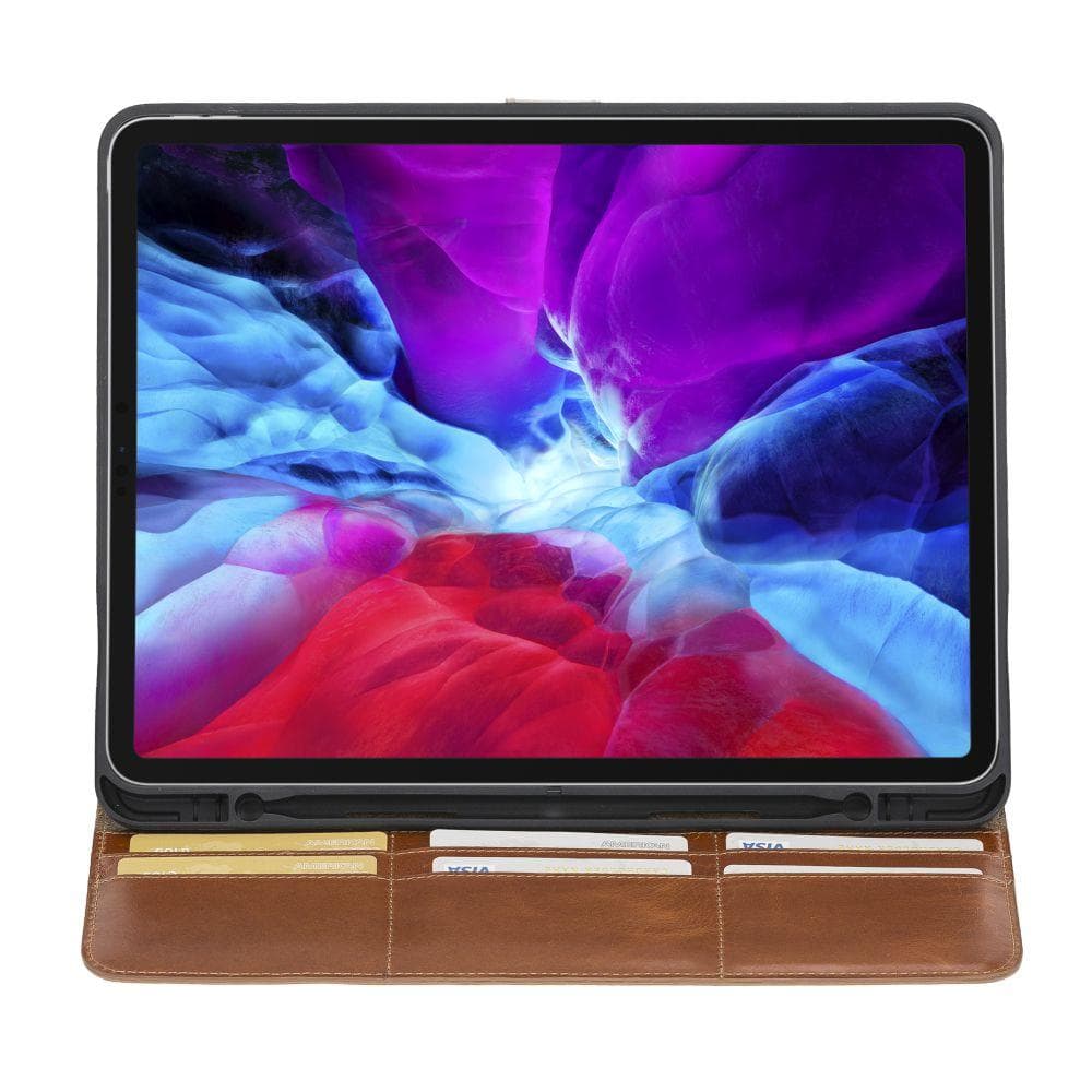 Wallet Case Eto Magnetic Detachable Leather Wallet Case for iPad Pro 11" - Tan Bouletta Shop