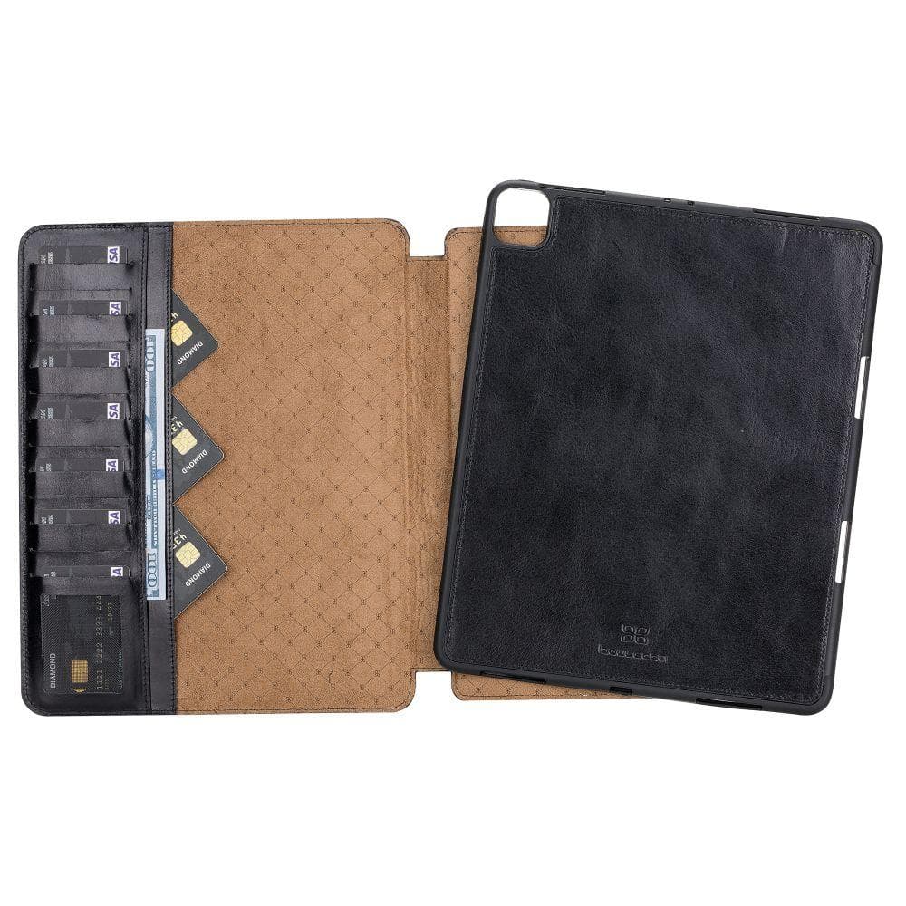 Wallet Case Eto Magnetic Detachable Leather Wallet Case for iPad Pro 12.9" - Black Bouletta Shop