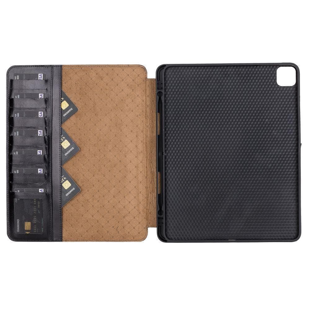 Wallet Case Eto Magnetic Detachable Leather Wallet Case for iPad Pro 12.9" - Black Bouletta Shop