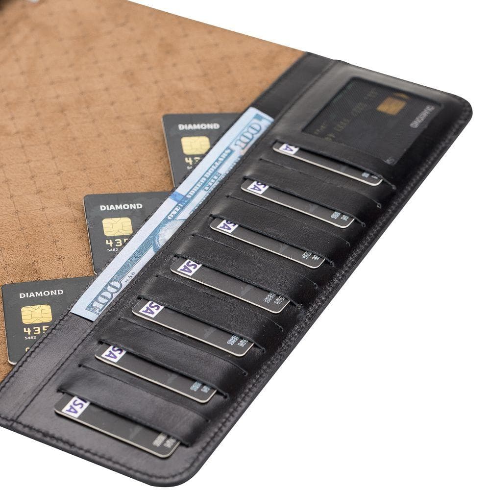 Wallet Case Eto Magnetic Detachable Leather Wallet Case for iPad Pro 12.9" - Black Bouletta Shop