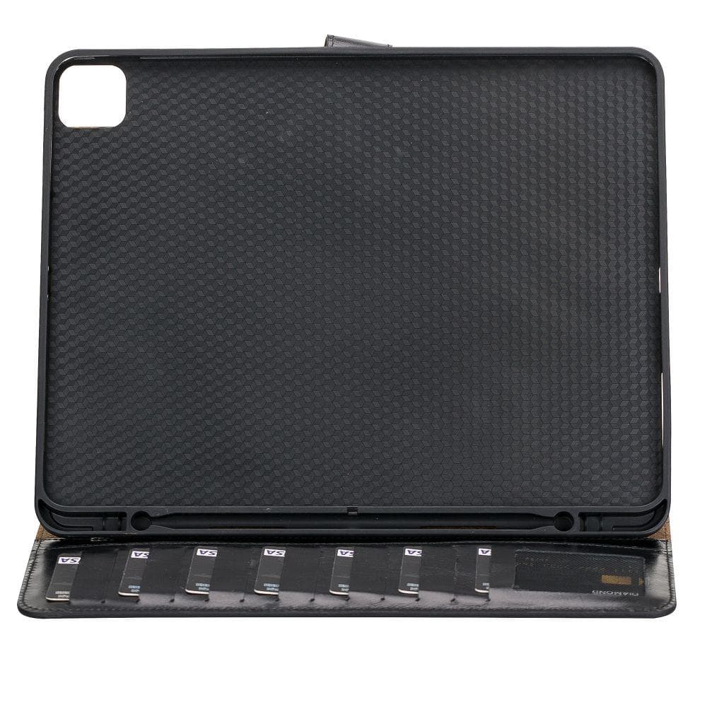 Wallet Case Eto Magnetic Detachable Leather Wallet Case for iPad Pro 12.9" - Black Bouletta Shop