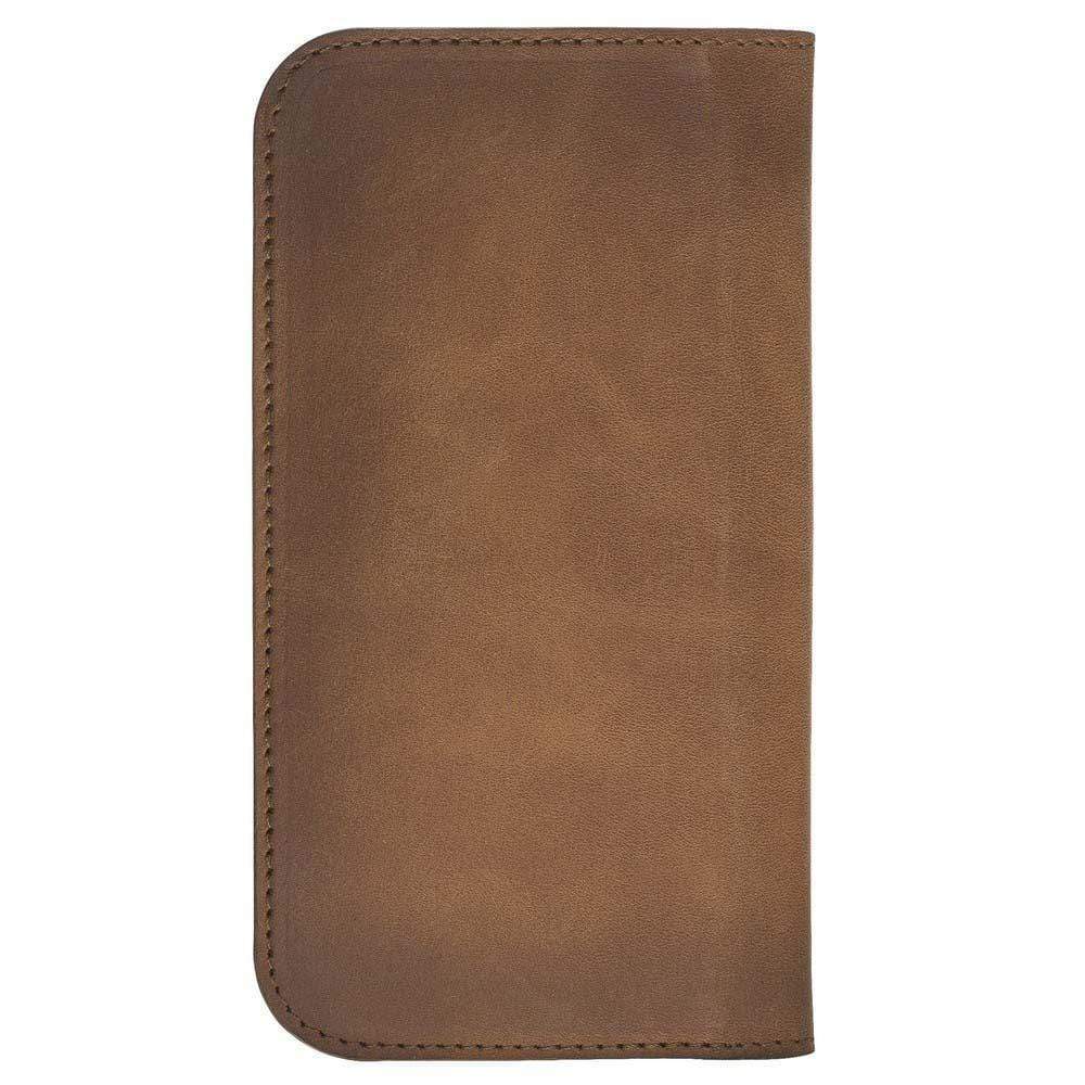 Wallet Case Leather Universal Clutch Wallet Case up to 5.7 inch Phones - Rustic Burnished Tan Bouletta Shop