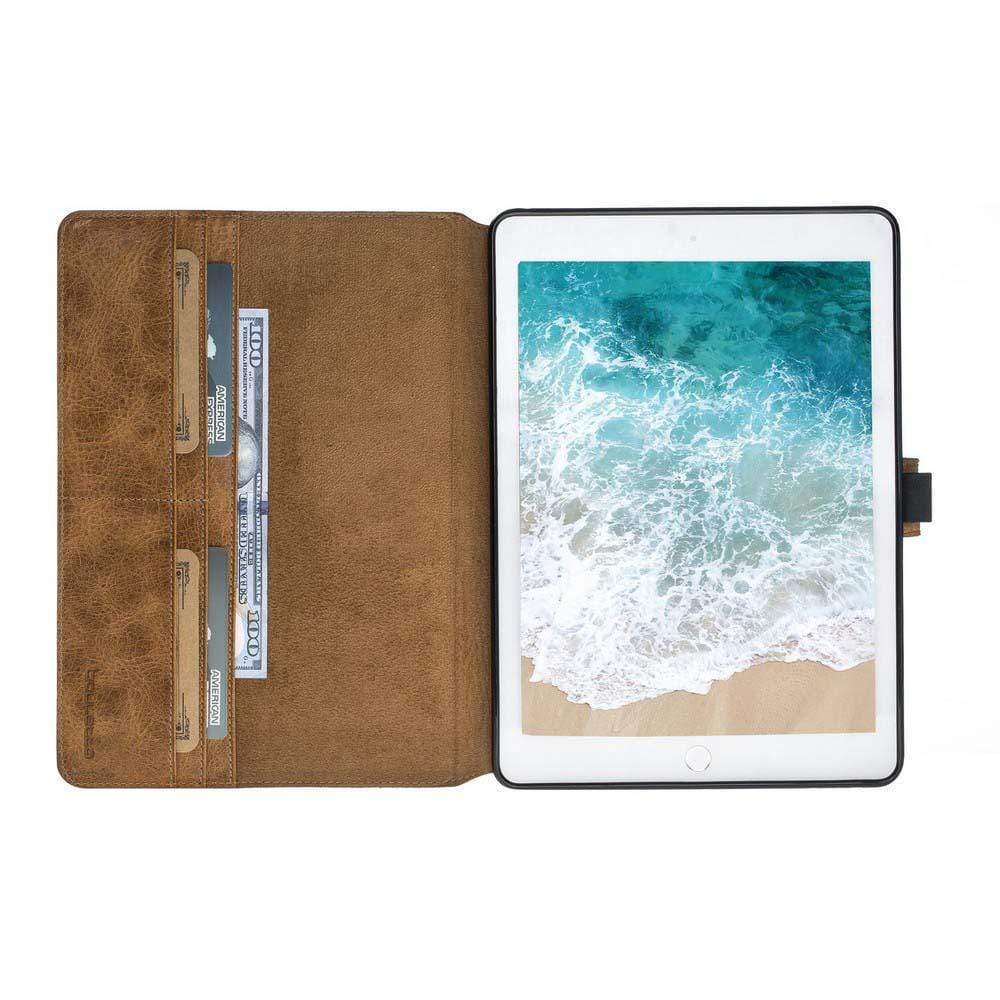 Wallet Case Leather Wallet Case for New iPad 9.7 - Vegetal Tan with Vein Bouletta Shop