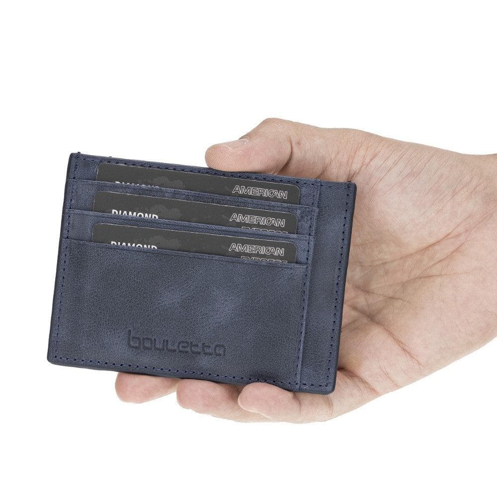 Handmade and Personalized Minimaalist Geniuine Leather Card Holder - BLWL18 Bouletta LTD