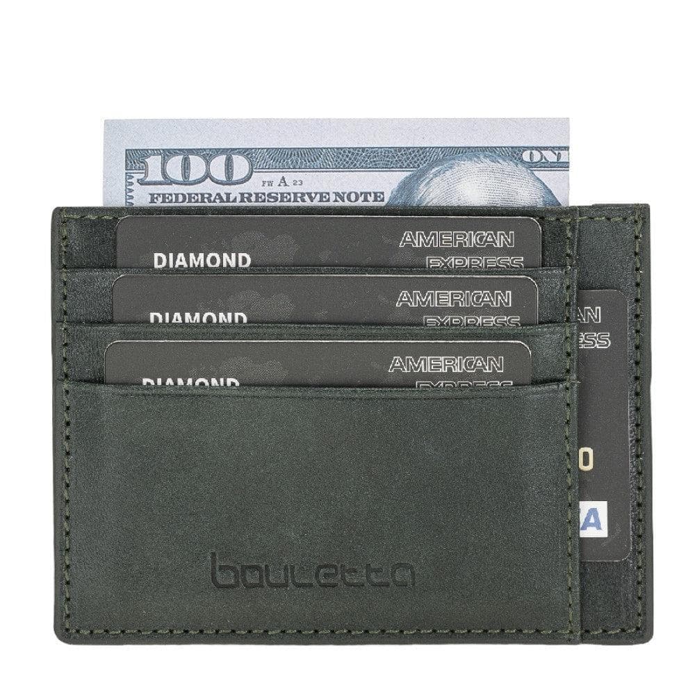 Handmade and Personalized Minimaalist Geniuine Leather Card Holder - BLWL18 Bouletta LTD