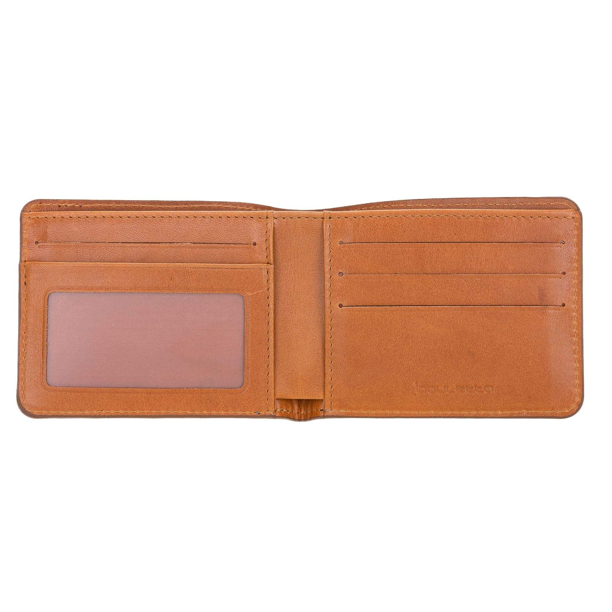 Wallet Pier Leather Men Wallet - Rustic Tan with Effect Bouletta Shop