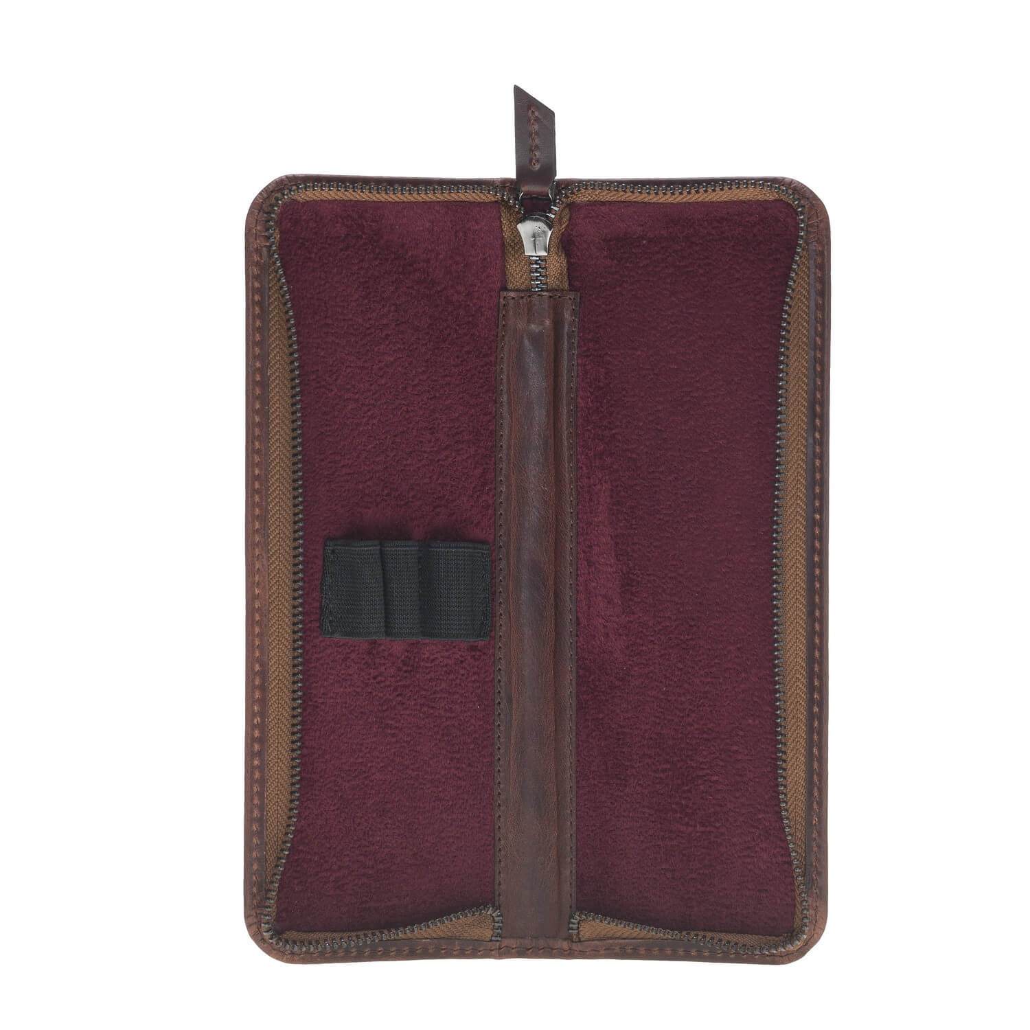 Wallet Tale Leather Pencil Case - Vegetal Bordeaux Bouletta Shop