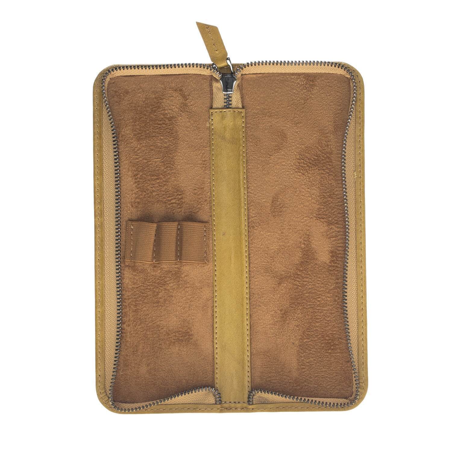 Wallet Tale Leather Pencil Case - Vegetal Mustard Bouletta Case