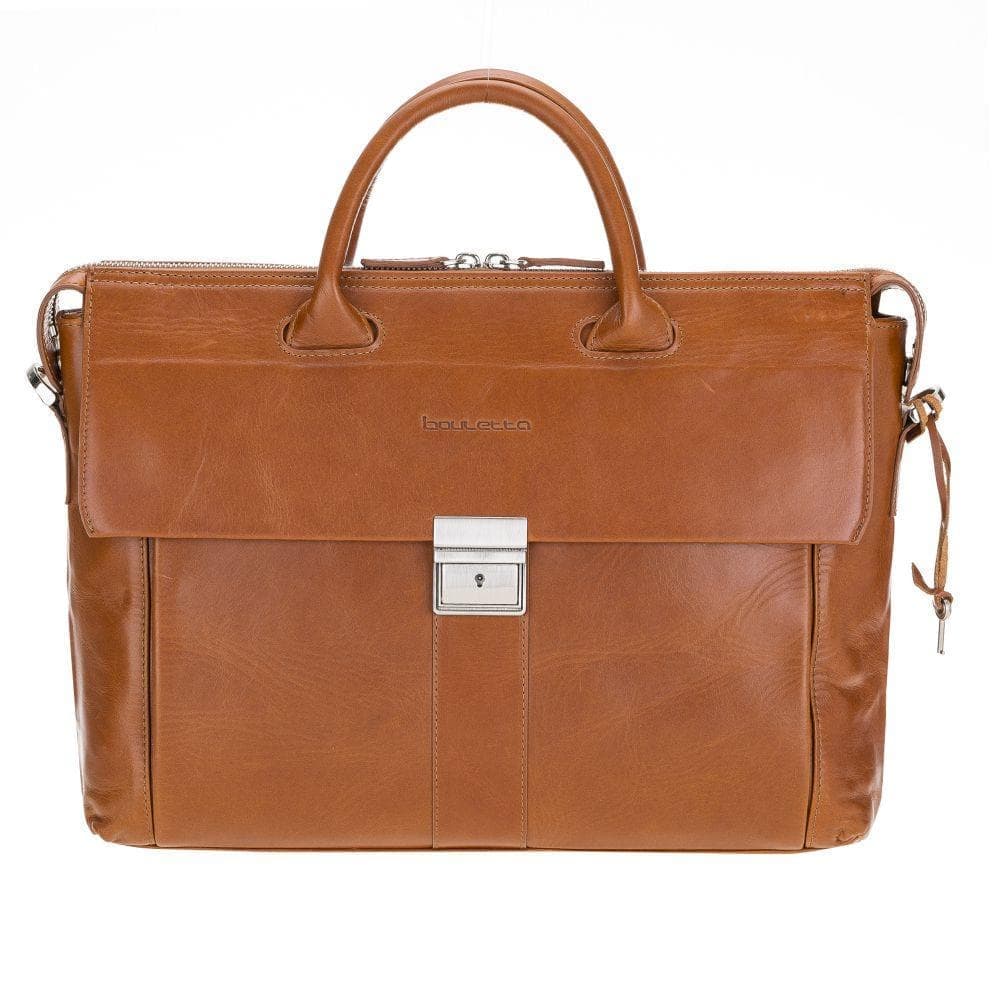 Wizard Leather Briefcase Rustic Tan Bouletta Shop