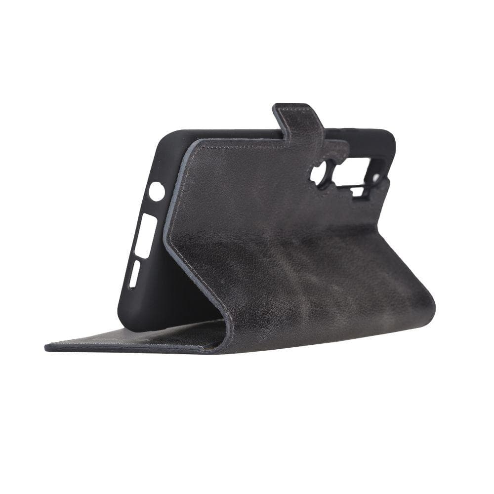 Xiaomi Mi Note 10 & Pro Leather Wallet Case with ID Slot - Grey Bouletta Shop
