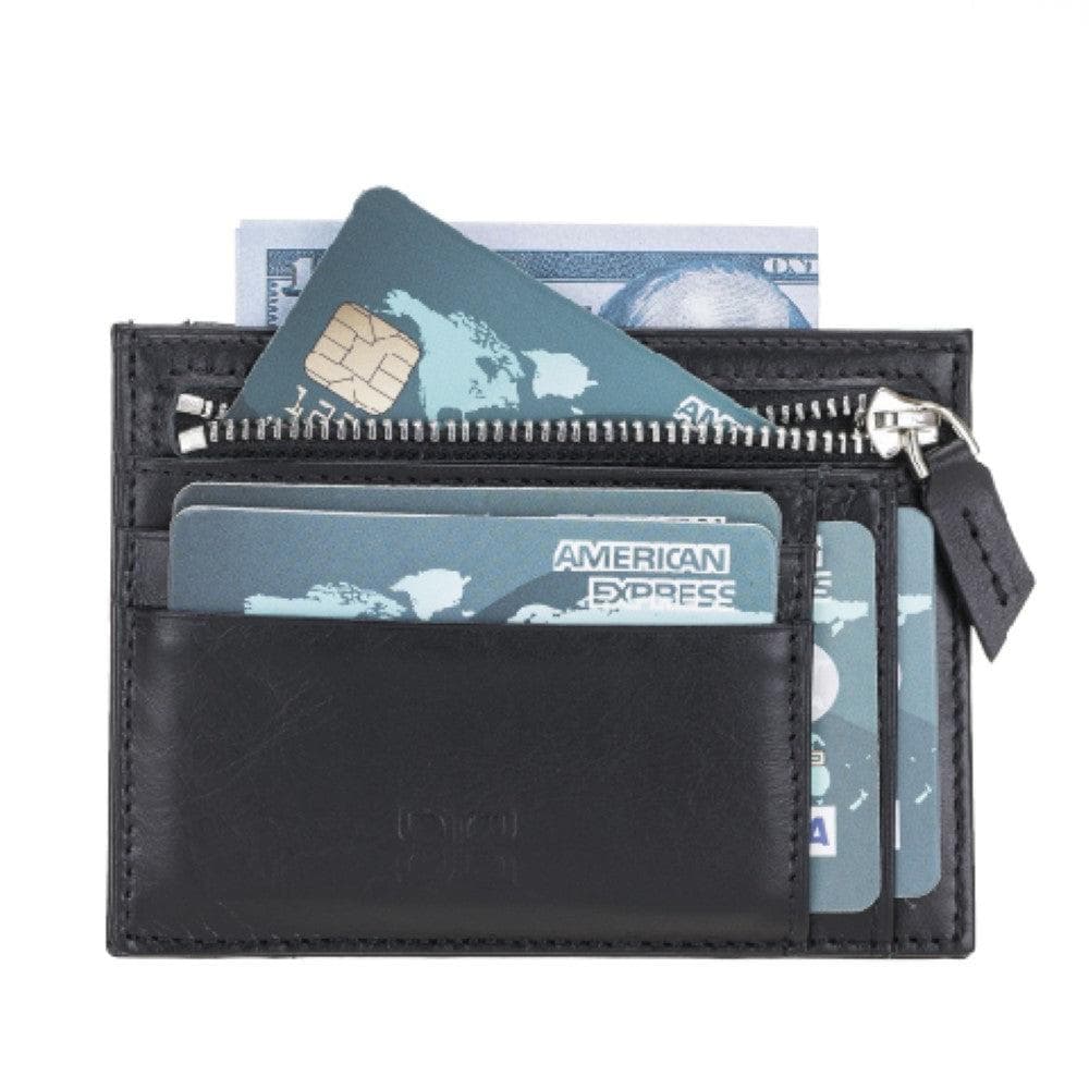 Zip Leather Card Holder Bouletta