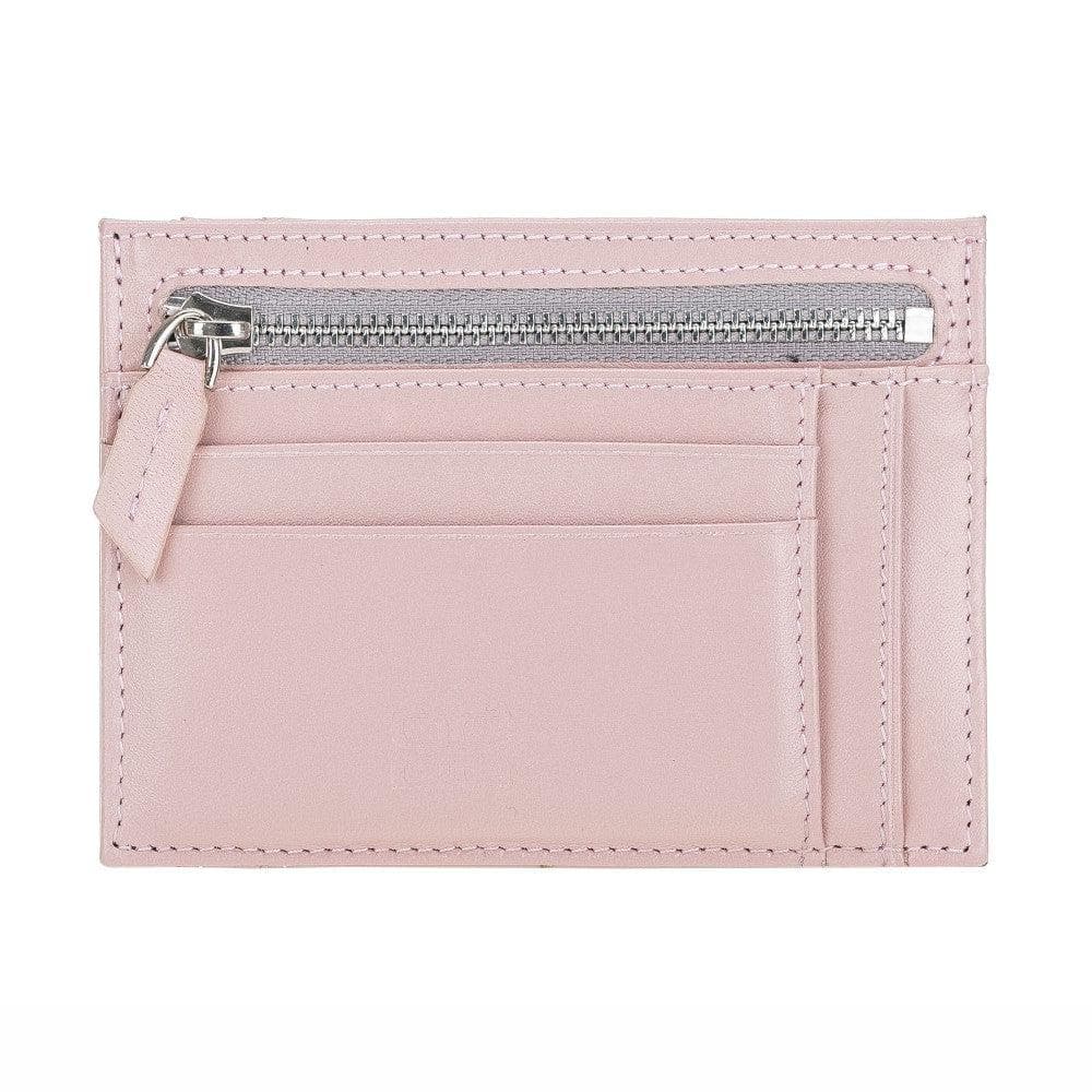 Zip Leather Card Holder Pink Bouletta